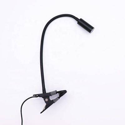 Office Plastic Shade Flexible Gooseneck Led Clamp on Reading Light with Switch Control